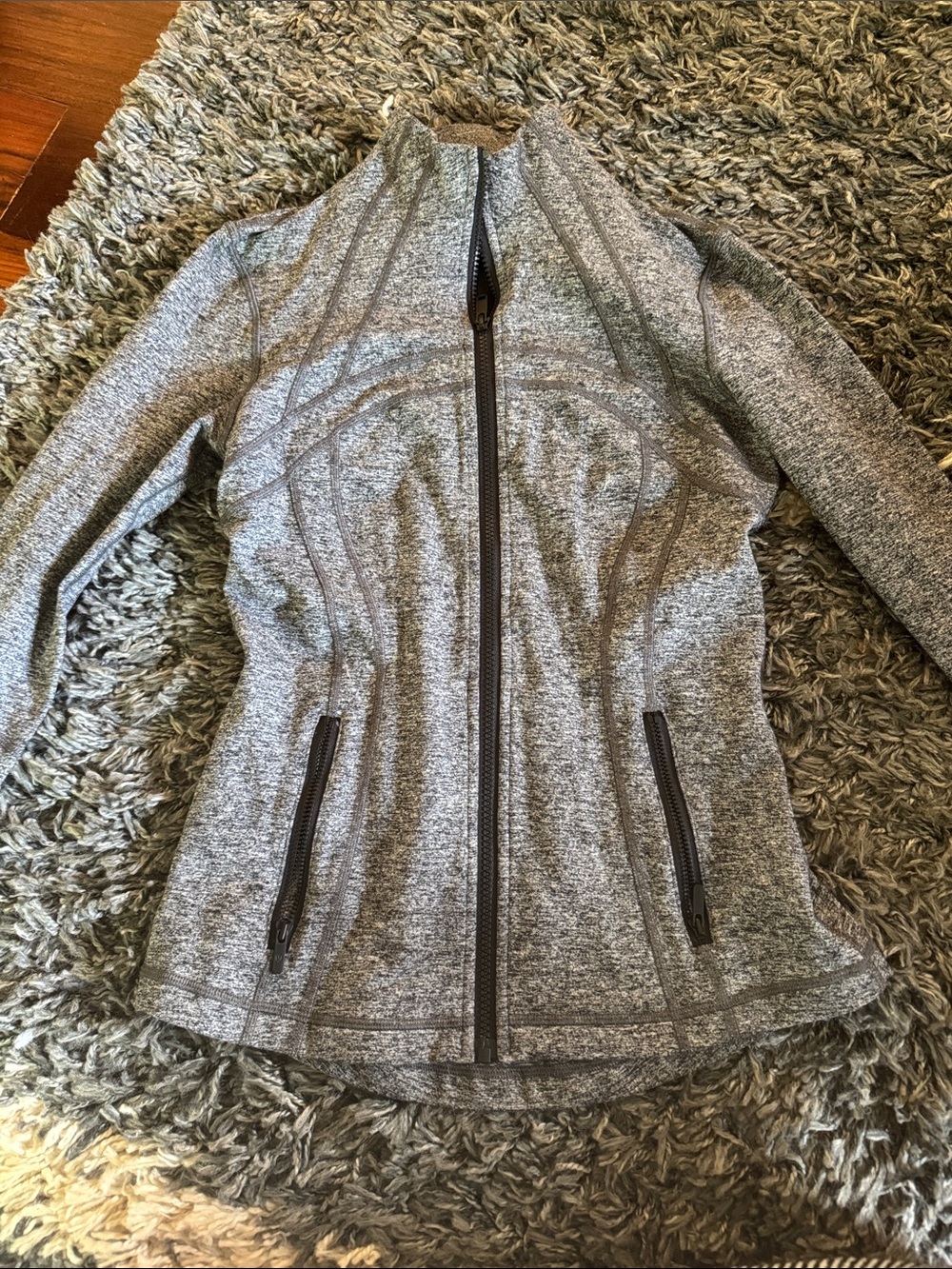 lululemon athletica Gray Heather Full-Zip Sculpting Jacket